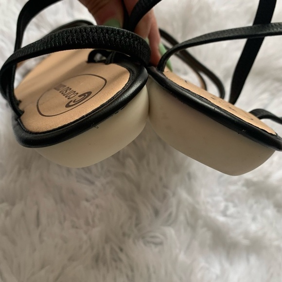 𝅺CORSO COMO NEW Bakima Leather Elastic Black Boho Casual Sandal - Picture 5 of 8